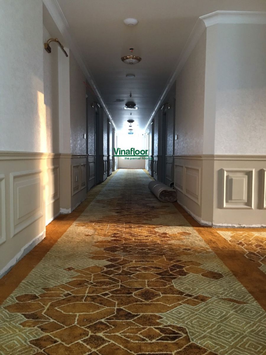 Công trình thảm trải sàn Printed dạng cuộn khách sạn MerPerle Beach Nha Trang